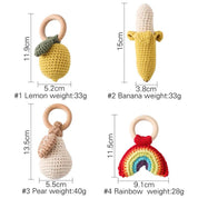 Eco-Friendly Knitted Rattles & Wooden Teethers - Mandhi