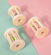 Baby Music Wood Rolling Cage Bell Toy