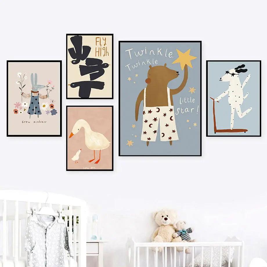 Animal Canvas Art for Nurseries - Mandhi