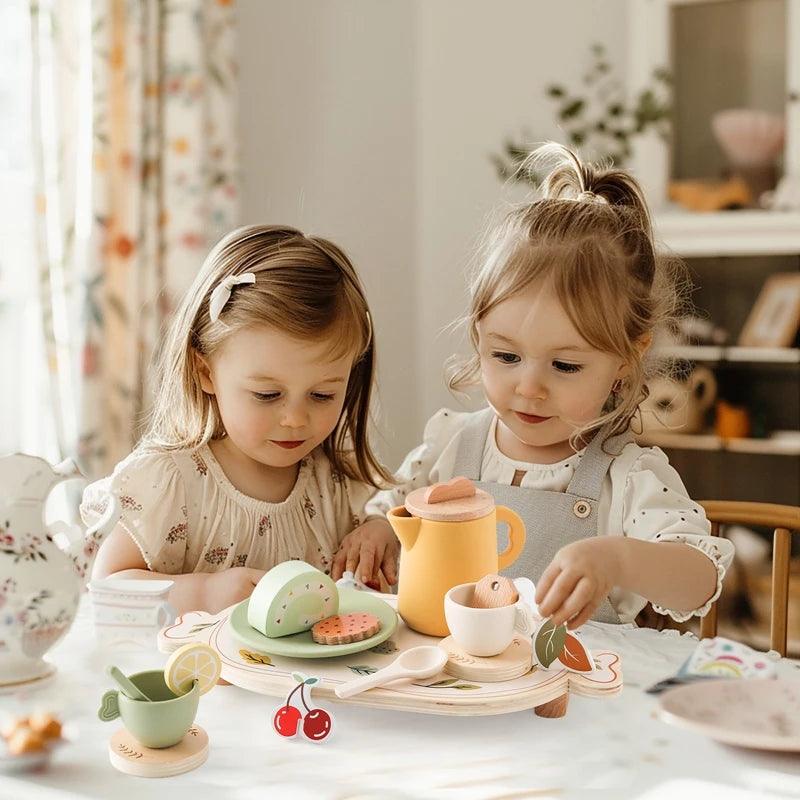 Wooden Afternoon Tea Set