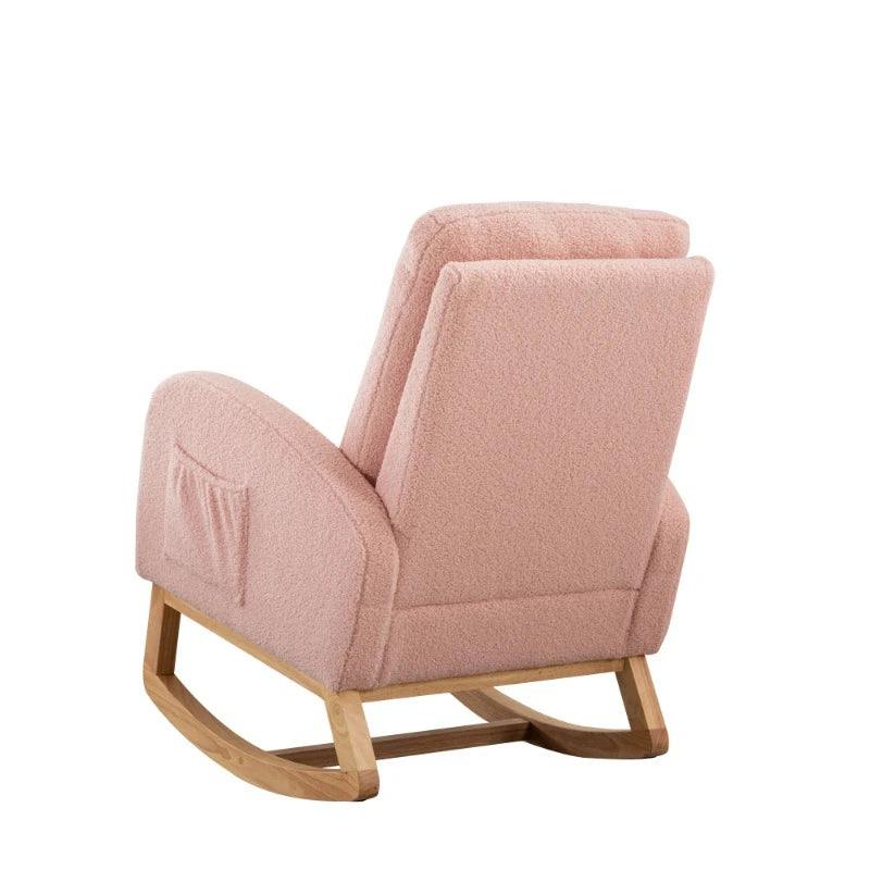 Fluffy Pink Rocking Chair