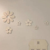 Nordic Wooden Flower Wall Sticker Set