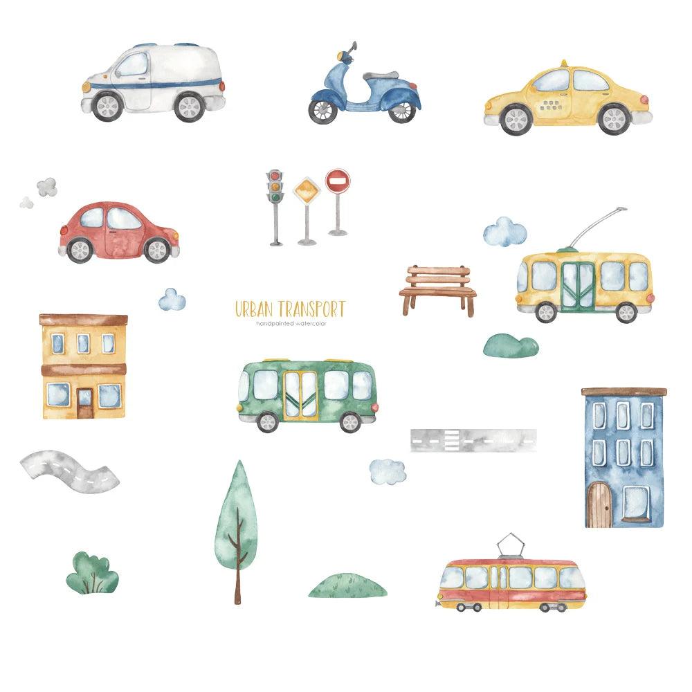 Soft Color Car Wall Stickers