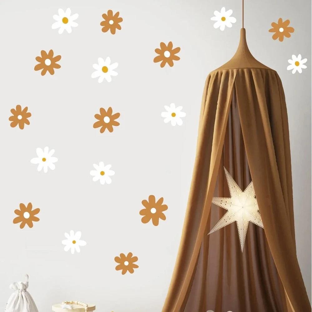 Boho Bliss: Daisy Flower Wall Stickers - Mandhi