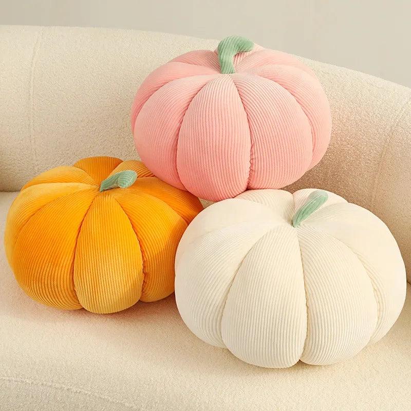 Plush Pumpkin Pouf