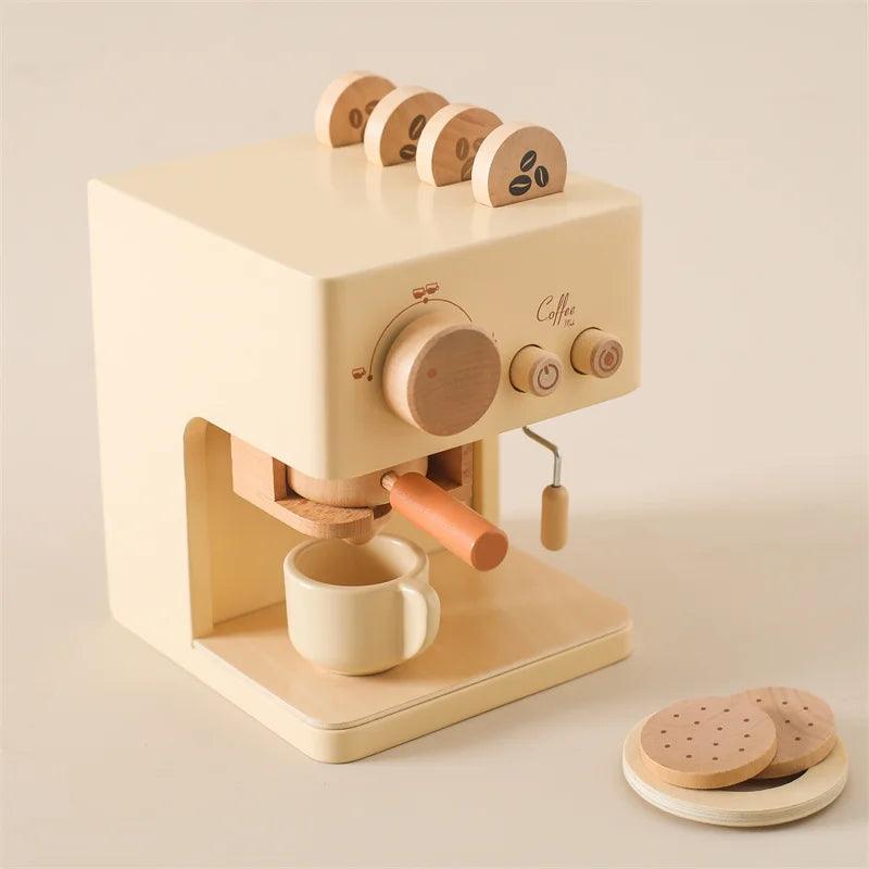 Wooden Coffee Machine Toy Set