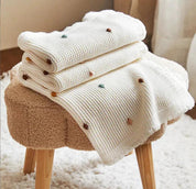 Knitted Dots Blanket