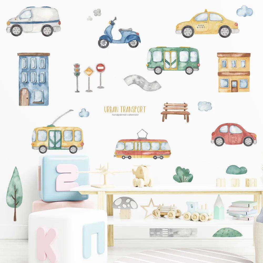 Soft Color Car Wall Stickers