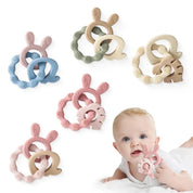 Baby Silicone Teether Ring  Rattles