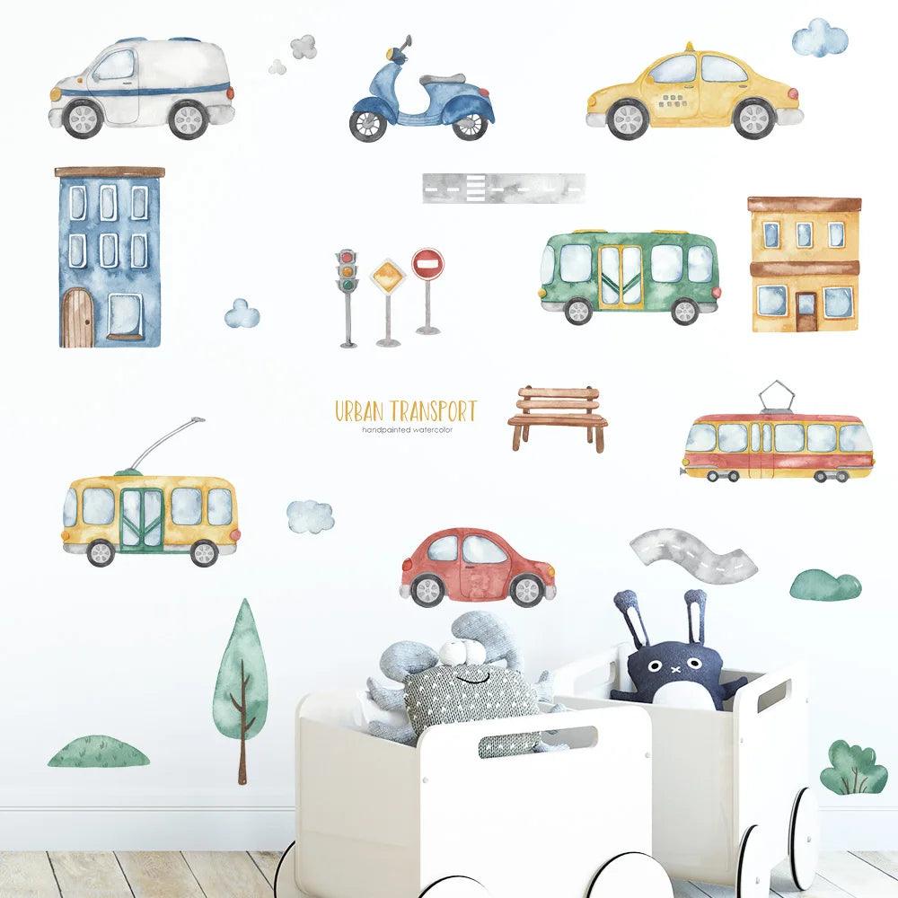 Soft Color Car Wall Stickers