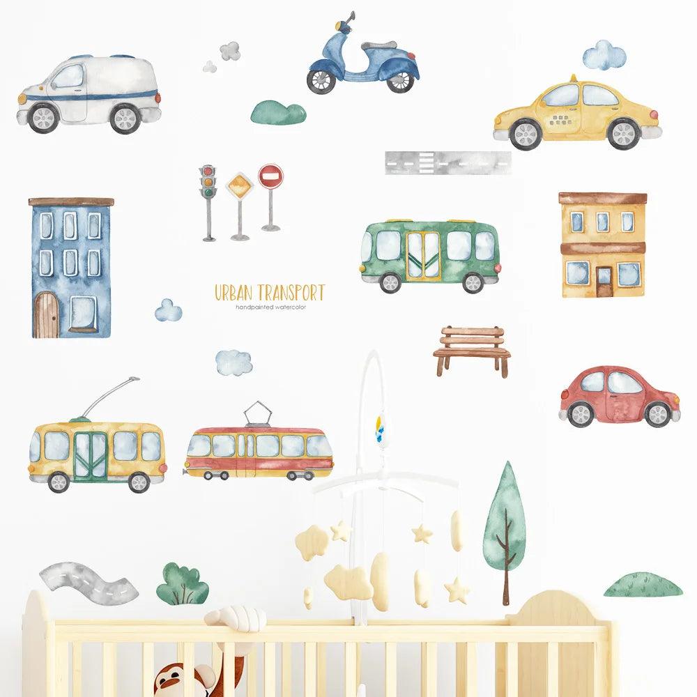 Soft Color Car Wall Stickers