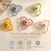 Baby Silicone Teether Ring  Rattles