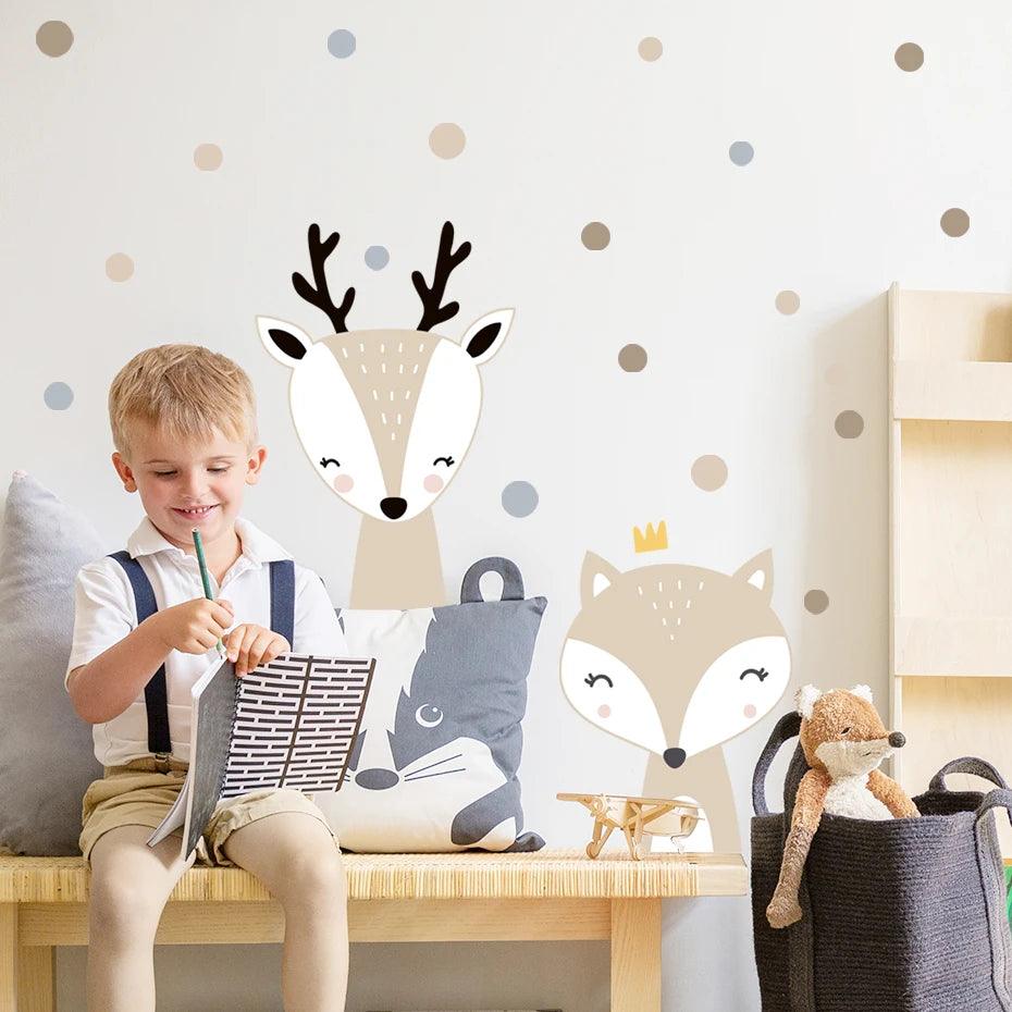 Deer & Fox Wall Sticker