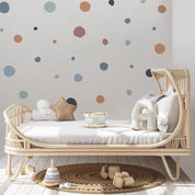 Boho Colorful Polka Dots Wall Stickers