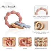 Baby Silicone Teether Ring  Rattles