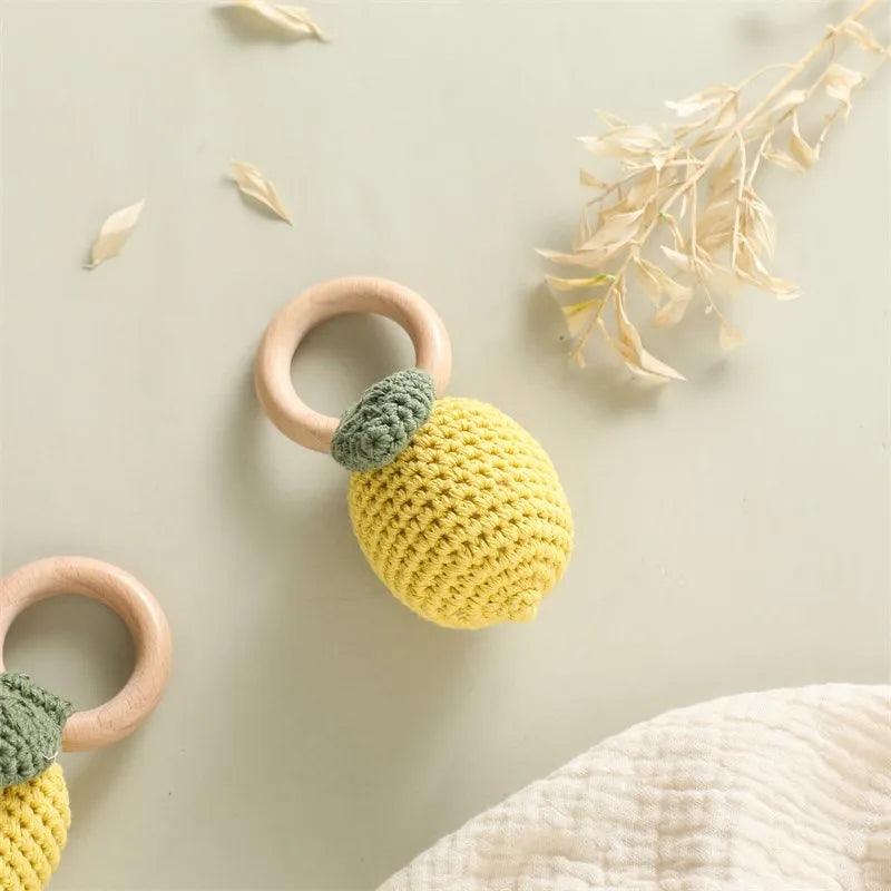 Lemon Rattle Bite Strength Exercise Comfort Toy