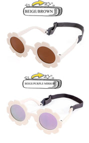 Baby Polarizrd Round Sun Flower Sunglasse