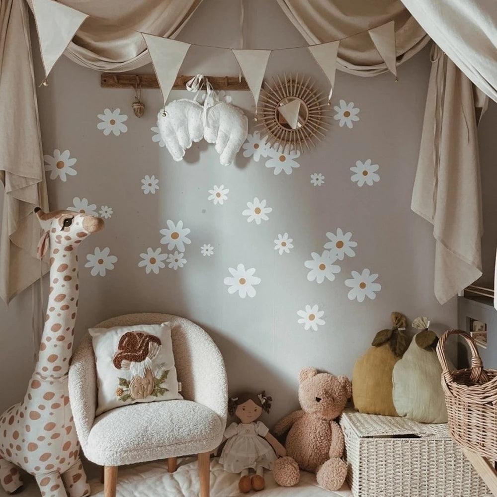 Boho Bliss: Daisy Flower Wall Stickers - Mandhi