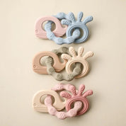 Baby Silicone Teether Ring  Rattles