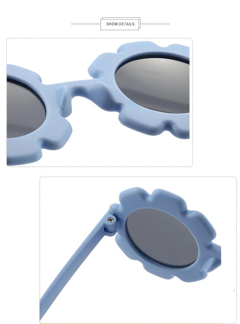 Baby Polarizrd Round Sun Flower Sunglasse