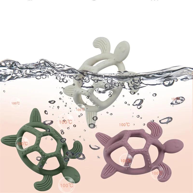 Baby Silicone Teether Ring  Rattles