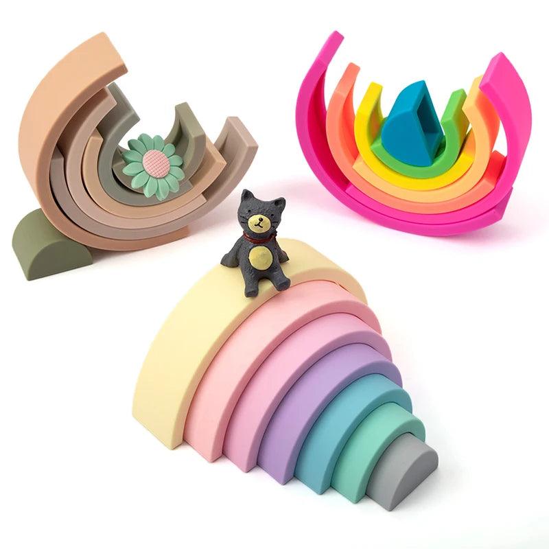 Silicone Teether Baby Rainbow Shape Toy